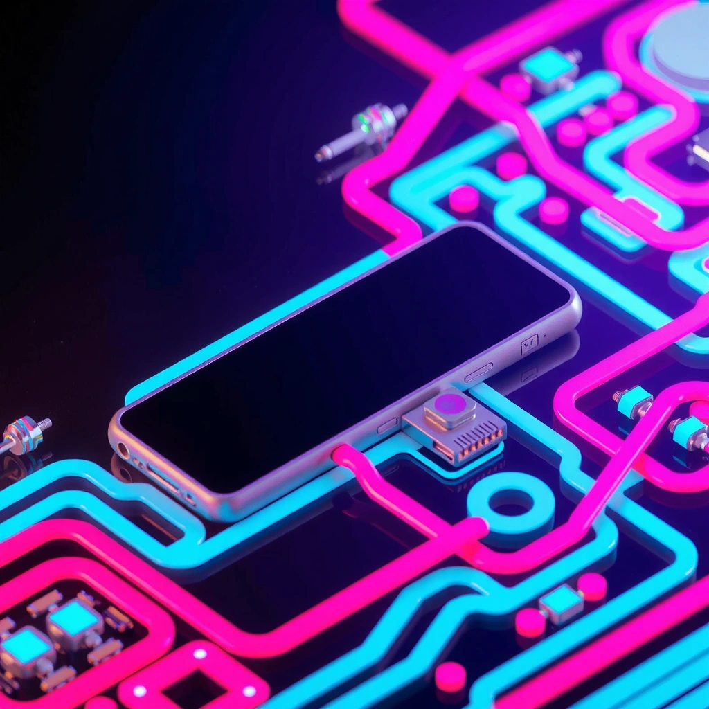 Abstract digital circuit background